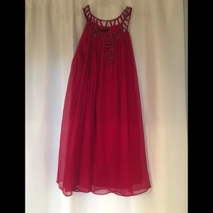 Red cocktail dress